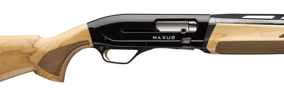 Browning 011778204 Maxus II Hunter Full Size 12 Gauge Semi-Auto 3 4+1 28 Matte Blued Vent Rib Barrel, Matte Black Aluminum Receiver, Adj Shim Gloss AAAA Maple Wood Stock, Shotgun