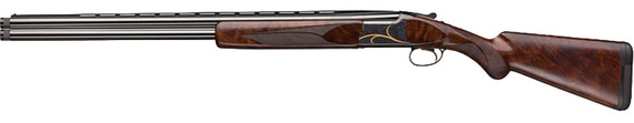 Browning 018117013 Citori Gran Lightning  28 Gauge Break Open 3 2rd 28 Polished Blued Over/Under Vent Rib BBL, Silver Nitride Engraved with Gold Accents  Rcvr, Fixed w/Rounded Pistol Grip Grade V/VI Gloss Blk Walnut Wood Stock, Am, Shotgun