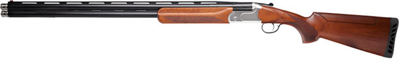 Savage 18964 555 Sporting Compact 12 Gauge Break Open 3 2rd 26 Satin Black Ported Over/Under Vent Rib Barrel, Satin Silver Engraved Aluminum Receiver, Adj Cheekrest Turkish Walnut Stock, Ambi, Shotgun