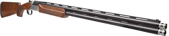 Savage 18964 555 Sporting Compact 12 Gauge Break Open 3 2rd 26 Satin Black Ported Over/Under Vent Rib Barrel, Satin Silver Engraved Aluminum Receiver, Adj Cheekrest Turkish Walnut Stock, Ambi, Shotgun
