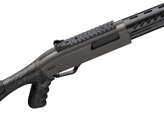 Winchester 512459395 SXP Extreme Defender Compact 12 Gauge Pump 3 5- 2.75 Shells 18.50 Gray Perma-Cote Steel Barrel, Drilled & Tapped w/Pic Rail Aluminum Receiver, Adj Cheek Riser Forged Carbon Gray Synthetic Stock, Shotgun