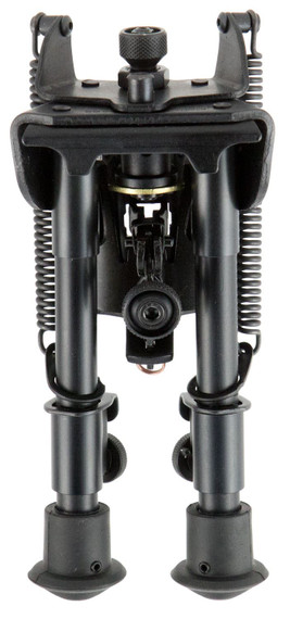 Harris Bipods BRS Swivel BR Swivel Stud, 6-9 in, Black Steel/Aluminum, Rubber Feet
