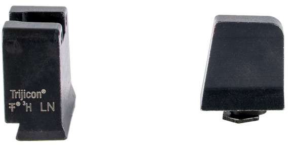 Trijicon GL243C601142 Suppressor/Optic Height Sights Green/Tritium Orange Outline Front Sight-Green/Tritium Black Outline Rear Sight Glock 42/43/43X Slim Frame, Handgun Sight