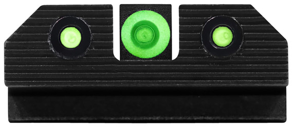XS Sights GLR201P6G R3D 2.0 Night Sights fits Glock Black | Green Tritium Green Outline Front Sight Green Tritium Rear Sight