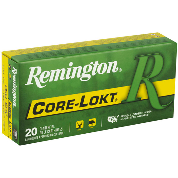 Remington Core Lokt, 250 Savage, 100 Grain, Pointed Soft Point, 20 Round Box 29077