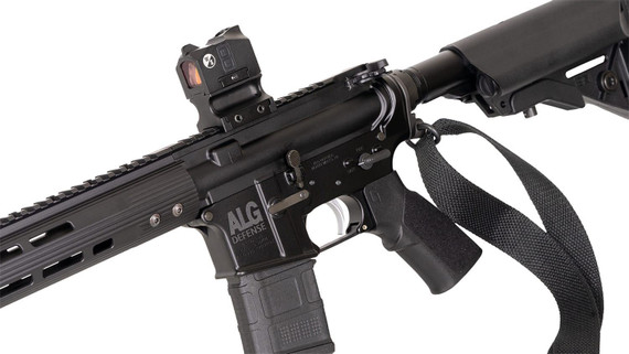 Geissele Automatics 08-478B ALG Defense El Jefe 223 Rem/5.56 NATO 30+1 16.25 Muzzle Crown Steel Barrel, Black Anodized Aluminum Receiver, V3X w/Low Viz M-LOK Handguard, Black Synthetic B5 Enhanced Sopmod Stock, Warner & Swasey Red Dot, Rifle