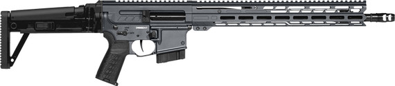 CMMG 28A490FSG Dissent MK4 22 ARC 10+1 16.10 Satin Black Cerakote Medium Taper Threaded Barrel, Sniper Gray Cerakote Pic Rail Aluminum Receiver, 15 M-LOK Handguard, CMMG Dissent Side Fold Black Synthetic Stock, CMMG Zeroed Grip, Rifle