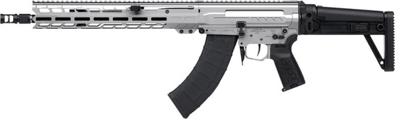 CMMG 86A7F0BTI Dissent MK47 7.62x39mm 30+1 (2) 14.30 P&W, Titanium Cerakote Rec/13.50 M-Lok Handguard, Side Charging Handle, Black Side Fold Stock, Zeroed Grip, SVD Brake, 60/90 Ambi Safety, Adj. Gas Block, Rifle
