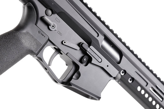 Patriot Ordnance 01921 Phoenix 9mm Luger 35+1 16.10 Black Nitride Steel Threaded Barrel, Black Anodized w/Pic Rail Aluminum Receiver, M-LOK Handguard, Black Synthetic 6 Position MFT Minimalist Stock, Ambi, Rifle