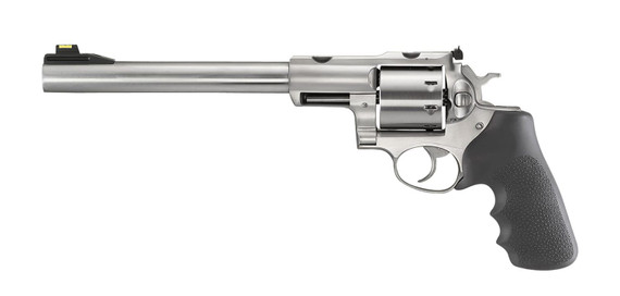 Ruger 5526 Super Redhawk 22 Hornet 8rd 9.50 Satin Stainless Steel Barrel, Cylinder & Frame, Black Hogue Tamer Monogrip Grip, Transfer Bar Safety, Revolver
