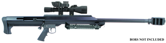Barrett Model 99 Rifle System 13145, .50 BMG, Bolt-Action, 32 in Match Grade Heavy Barrel, Bolt-Action Single Shot, Black Anodized Finish, w/Leupold Mark 4 Scope/Barrett Rings, 1 Rd