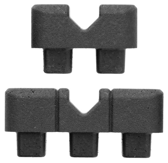 Magpul MAG1367BLK DAKA Block Kit V-Block, Includes Double V-Block (2) & Triple V-Blocks (2), Black Polypropylene, Fits Magpul DAKA Cases/Organizer Systems