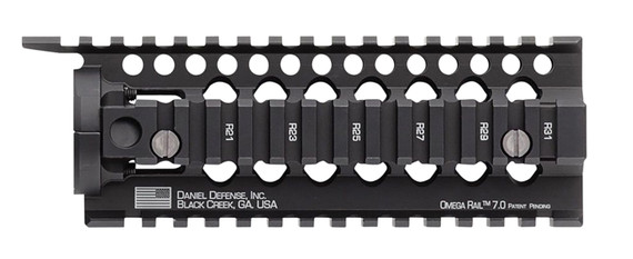 Daniel Defense 0100510001 Omega Rail 7 in Carbine Length Style Made of Aluminum with Black Anodized Finish & Picatinny Rail for AR-15