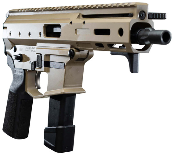 Angstadt AAMDP29PF6 MDP-9 27+1 6 Black Melonite Threaded Barrel Flat Dark Earth Cerakote Black Poly Grips, Tactical Pistol