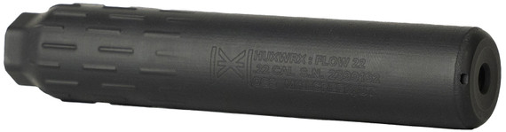 HUXWRX FLOW 22 TI Suppressor, 22 LR, 5.53", Titanium, Black Cerakote, 3076