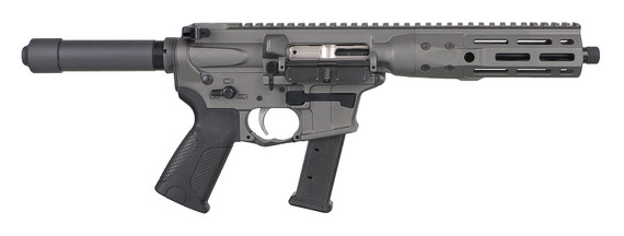 LWRC ICP9TG8 IC-9 9mm Luger 33+1 8.50 Black Nitride Steel Barrel, 6 M-LOK Handguards, Tungsten Gray Cerakote Aluminum Integrated Rail Base Receiver, Black Synthetic Pistol Tube, LWRC Ultra Combat Grips, Ambi, Tactical Pistol