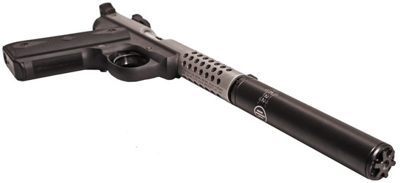 Primary Weapons TE01-1F 22 Suppressor BDE 5.7x28mm 1.00 in Black 3D Printed Titanium 1/2x28