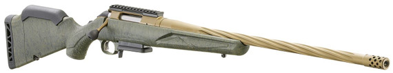 Ruger 46946 American Predator Gen II 6.5 PRC 3+1 22 Burnt Bronze Cerakote Threaded Barrel, Pic Rail Steel Receiver, Green Splatter Adj Synthetic Stock, Rifle