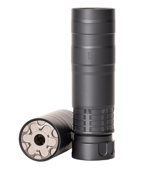 Rugged Suppressors Radiant762, 7.62mm 1.50 in Diameter, 17-4 Stainless Steel, Black Cerakote Finish, 5/8 in-24 tpi, RAD01762