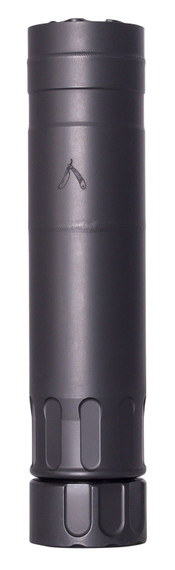 Rugged Suppressors Razor762, 7.62mm 1.50 in Diameter, Stainless Steel, Black Cerakote Finish, 5/8 in-24 tpi, RZR01762