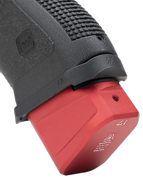 Strike Industries EMPALG17RED Extended Mag Plate Fits Glock G17 Fits Glock G22 Red 6061 T-6 Aluminum
