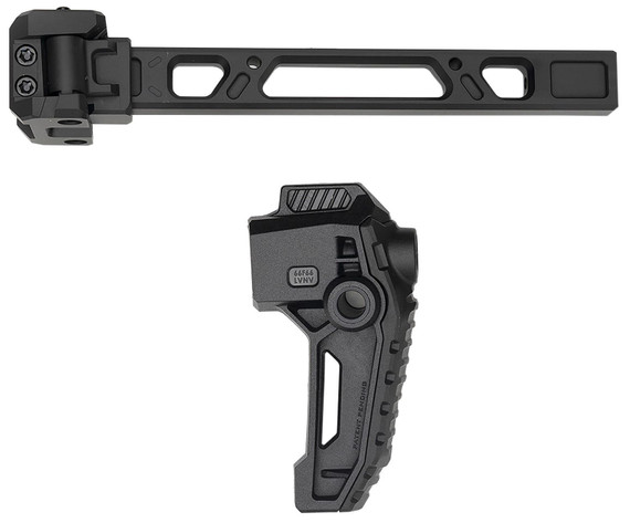 Strike Industries FSADUAL Dual Fold Stock and Brace Black 9.44 OAL, Stock