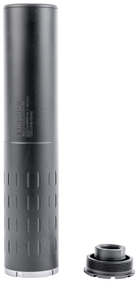 SilencerCo Hybrid 46 DT Suppressor, 9MM to 45 ACP / 5.56 NATO to 4570 GOV & up to 338 LM, 7.61", Black, SU5401