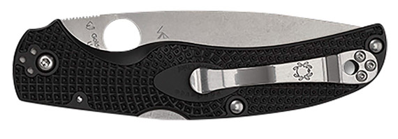 Spyderco C244PBK Native Chief Lightweight 4.02 Fold Plain Stonewashed CTS BD1N SS Blade/Black Textured FRN Handle Includes Pocket Clip, Knife