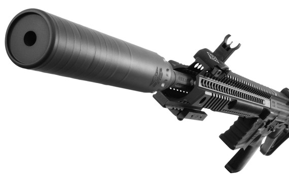 Yankee Hill Resonator Suppressor, with QD Brake 30 Caliber 7.825 in 1.562 in 5/ in-24 tpi 17-4 Stainless Steel Black ,2130MB24