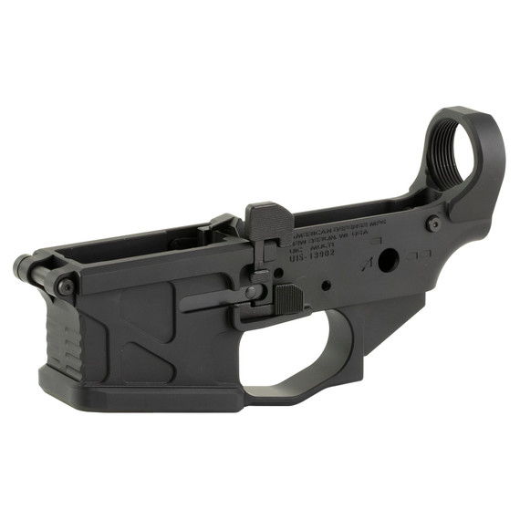 American Defense Mfg. UIC BILLET, Semi-auto, Stripped Lower Receiver, 223 Remington/556NATO, Anodized Finish, Black, Includes Installed Ambidextrous Mag Release and Bolt Catch AD-UICLS-BLK