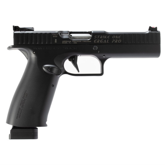 American Precision Firearms Strike One, Ergal Pro, Semi-auto, Striker Fired, Full Size, Aluminum Frame Pistol, 9MM, 5 in Barrel, No Manual Safety, Matte Finish, Black, Fiber Optic Front Sight with Adj