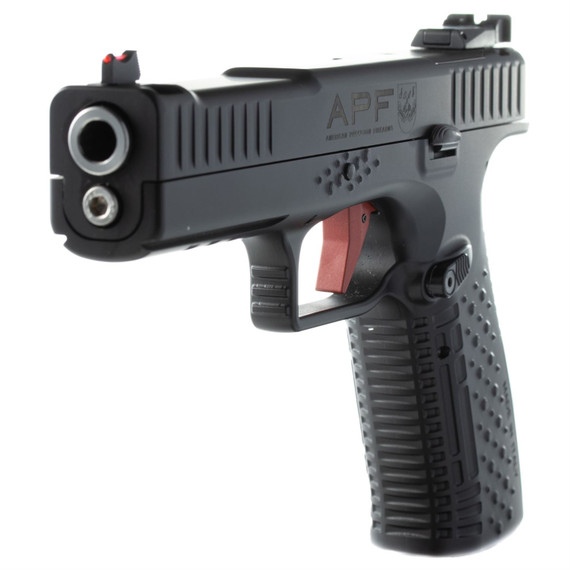 American Precision Firearms Strike One, Ergal, Semi-auto, Striker Fired, Full Size, Aluminum Frame Pistol, 9MM, 5 in Barrel, No Manual Safety, Matte Finish, Black, Fiber Optic Front Sight with Adjusta