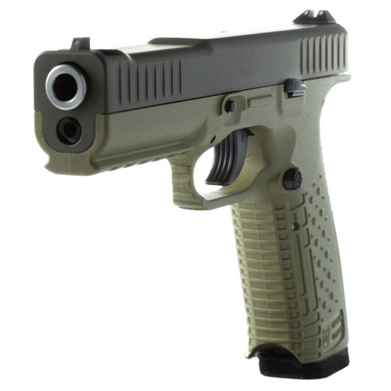 American Precision Firearms Strike One, Semi-auto, Striker Fired, Full Size, Polymer Frame Pistol, 9MM, 5 in Barrel, No Manual Safety, Cerakote Finish, Olive Drab Green, 10 Rounds, 2 Mags AFS1-9-OD-10