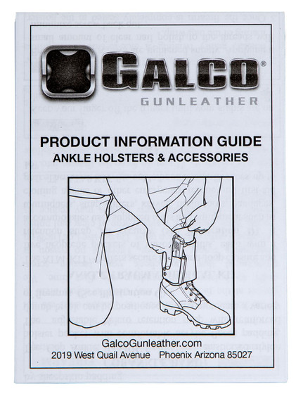Galco AG158B Ankle Glove Size Fits Ankles up to 13 in Black Leather Hook & Loop Fits S&W J Frame Fits Charter Arms Undercover Right Hand, Holster