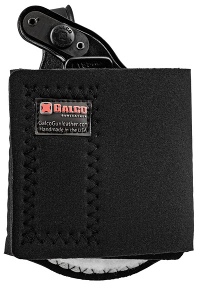 Galco AG160B Ankle Glove Size Fits Ankles up to 13 in Black Leather Hook & Loop Fits S&W J Frame Fits Charter Arms Undercover Right Hand, Holster