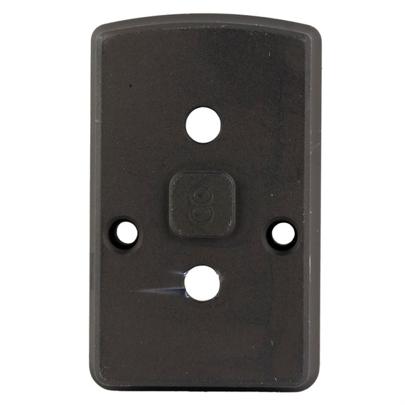 Arisaka Defense Optic Plate, Tall Height, Anodized Finish, Black, Fits Arisaka Offset Optic Mount, For Trijicon RMR, SRO, Holosun 407C, 507C, 508T, Swampfox Kingslayer, Liberty, Justice OOM-P8