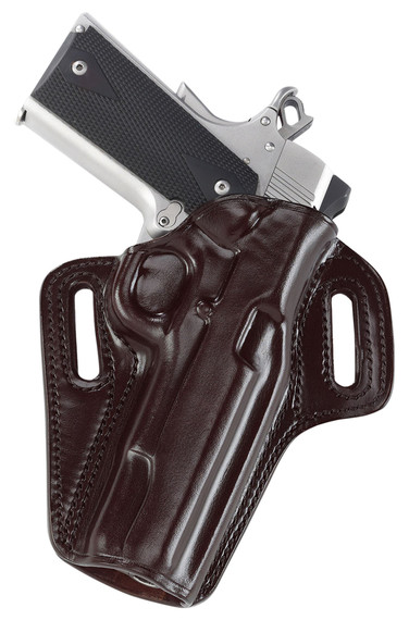 Galco CON266B Concealable OWB Black Leather Belt Slide Fits 1911 Right Hand, Holster