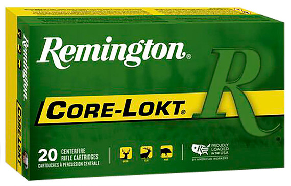 Remington 22189 Core-Lokt 338WinMag 225gr Pointed Soft Point 20 Per Box/10 Case Centerfire, Rifle Ammunition