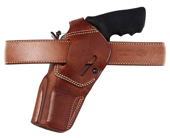 Galco DAO106 DAO OWB Tan Leather Belt Slide Fits S&W L Frame Fits 6 in Barrel Right Hand, Holster