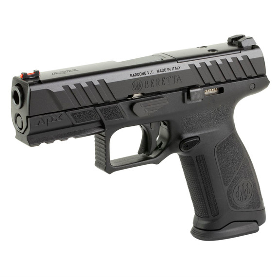 Beretta APX, A1 Full Size, Semi-auto, Striker Fired, Full Size, 9MM, 4.25 in, Black, 15 Rounds, 2 Mags, Optic Ready, Trigger Safety, Fiber Optic, Polymer JAXA1F915FO