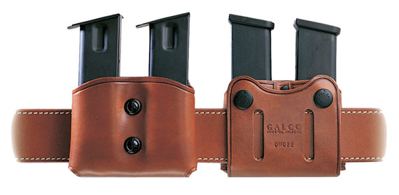 Galco DMC26 DMC Mag Carrier Double Tan Leather Belt Loop 45 ACP Belts 1.50-1.75 in Wide Compatible w/ Single Stack Compatible w/ Sig P220 Compatible w/ 1911