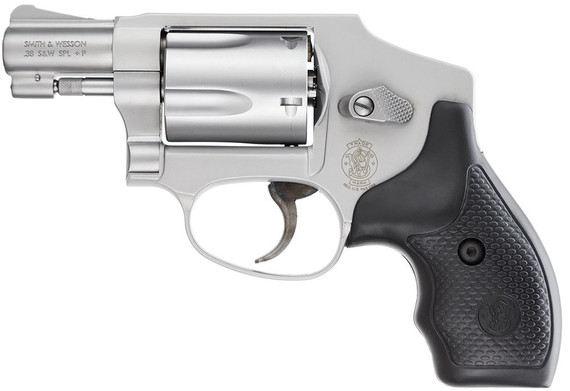 Smith & Wesson 103810 Model 642 Airweight 38 S&W Spl +P 5 Shot 1.88 in Stainless Steel Barrel/Cylinder, Matte Silver Aluminum Alloy J-Frame, Polymer Grip, No Internal Lock , Revolver