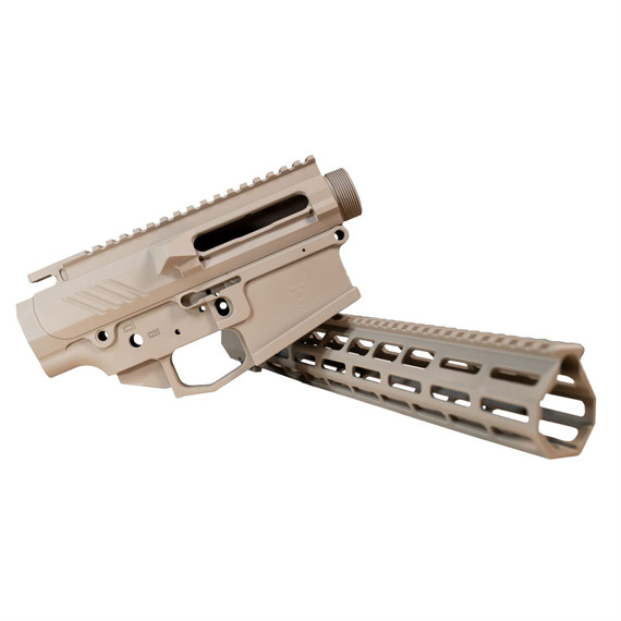 Grey Ghost Precision AR-10 Receiver Set, Semi-auto, Lower/Upper Billet Builders Set, 308 Winchester, 15 in MLOK Handguard, Cerakote Finish, Flat Dark Earth GGP-S-HEAVY-RCVR-BS-FDE