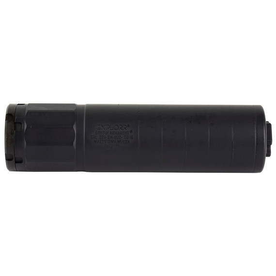 Griffin Armament Explorr EU2, Suppressor, 5.8 in, 556NATO, Black, 17-4PH Stainless Steel GAEU2-W