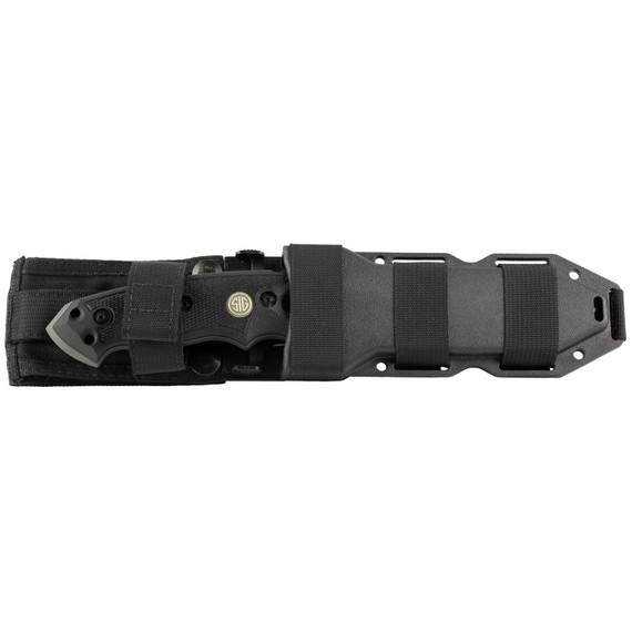 Hogue Sig EX-F01 Tactical, Fixed Blade Knife, Cerakote Finish, Gray, Black G10 Handle, Drop Point, Plain Edge, 5.5 in Blade Length, Includes auto Retention Sheath with Torx Tool 37172