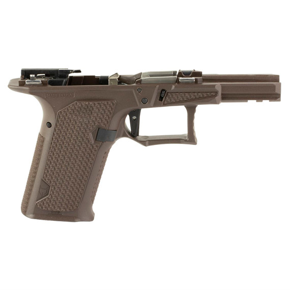 Lone Wolf Distributors Dusk19 Textured Frame, Built, Striker Fired, Semi-auto, Compact, Fits 3rd and 4th Generation Glock 19 Slides, Matte Finish, Brown, Integral Locking System LONELWD-CCS-BUILT-BRN