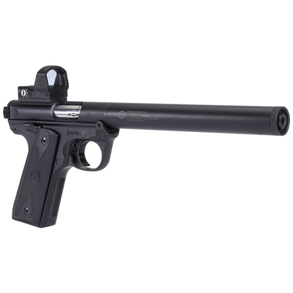 Maxim Defense RUGER MKIV-SD Integrally Suppressed, Single Action, Semi-auto, Metal Frame Pistol, Full Size, 22LR, 5.9 in Barrel, Alloy, Blued Finish, Leupold Delta Point Pro Red Dot, 10 Rounds, 1 Mag MXM-48352