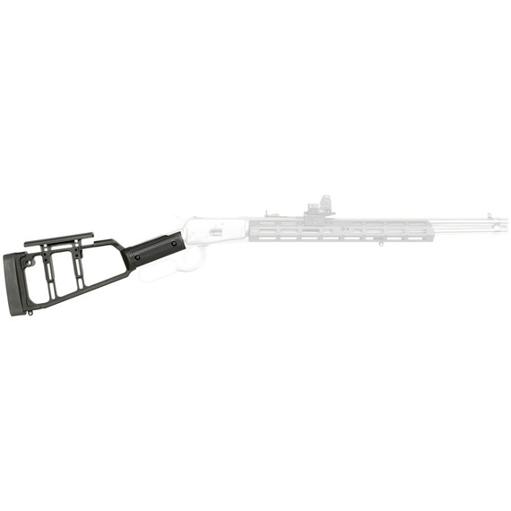 Midwest Industries Lever Stock, Straight, Fits Rossi R92 Straight Grip Lever Action Rifles, Anodized Finish, Black MI-LS-RS