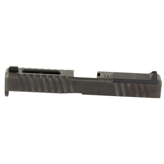 Noveske DM Slide, DLC Finish, Black, Direct Mount Optics Ready, For Glock 17 Gen 4, Includes Noveske End Plate, Cover Plate w/Rear Sight, Front Sight 03002526