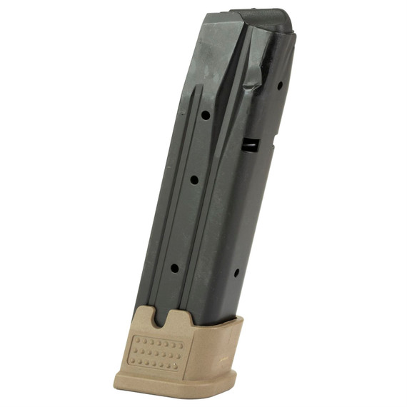 ProMag Mag, 9MM, 21 Rounds, Fits Sig Sauer P320, Steel Construction, Blued Finish, Flat Dark Earth Baseplate SIG-A20-FDE